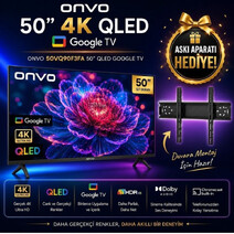 ONVO 50VQ90F3UA Uydu Alıcılı Google Smart 50 inç 127 cm 4K UHD QLED TV