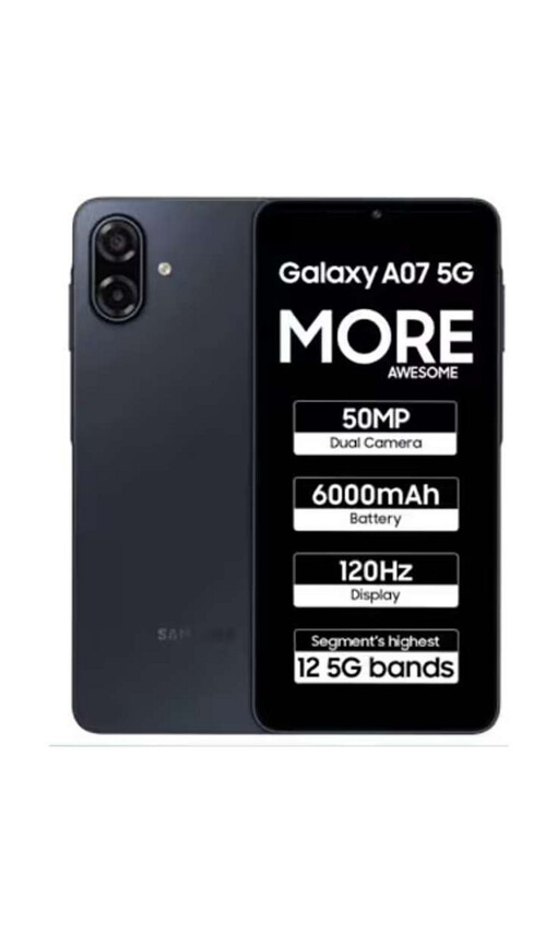 SAMSUNG Galaxy A07 5G Android 4 GB 128 GB Akıllı Telefon Siyah