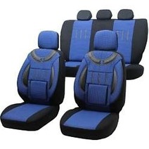 Seat Toledo Uyumlu Jakarlı Oto Koltuk Kılıfı (Mavi-Siyah)