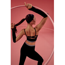 Siyah Çizgili Dikişsiz Seamless Spor Sütyeni