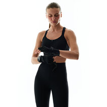Siyah Wonder Yüksek Destek Fermuarlı Power Zip Front Spor Sütyeni