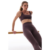 LYCRA Koyu Bordo Cream Hafif Destek Çıkarılabilir Pedli Çapraz Sırt Detaylı Spor Sütyeni
